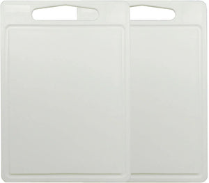 Sets de cuisson Snijplankenset met sapgeul - 35x25x0.85 cm - Wit - 2 stuks