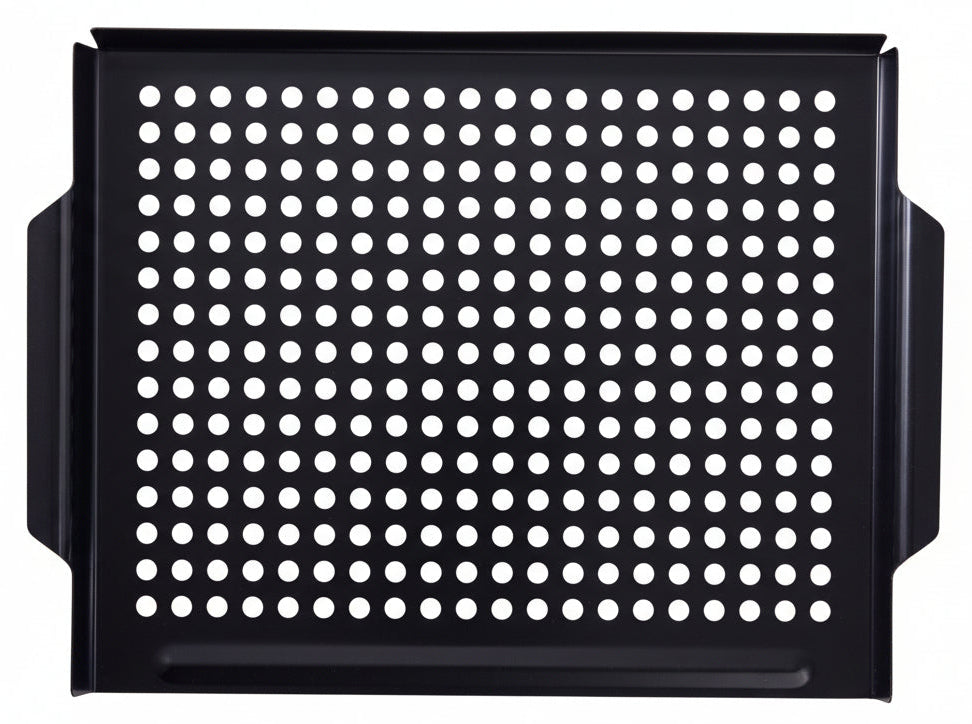 Plaque de cuisson pour barbecue Cookinglife Fire & Flavour 38 x 28 cm - Métal antiadhésif - Convient pour le barbecue