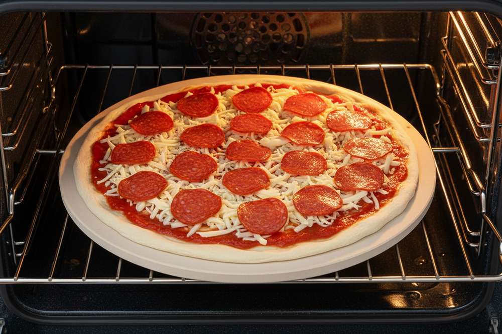 Pizzasteen Ø 33 cm Hittebestendig Steen - BBQ en Oven Gebruik - Cookinglife