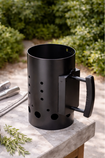 BBQ Starter Brikettenstarter 30.5 cm - Hittebestendig Metaal Zwart - Cookinglife