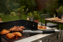 Pinces à barbecue Cookinglife Fire & Flavour en acier inoxydable 42 cm - Noir/Gris