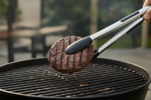 Pinces à barbecue Cookinglife Fire & Flavour en acier inoxydable 32 cm - Outil de barbecue avec poignée noire