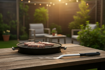 Fourchette à barbecue Cookinglife Fire & Flavour en acier inoxydable 42 cm - Fourchette à griller pour viande et légumes