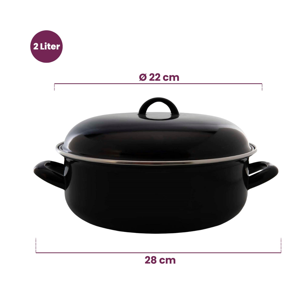Cocotte de cuisson - Noir - ø 22 cm / 3 litres
