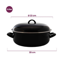 Cocotte de cuisson - Noir - ø 22 cm / 3 litres