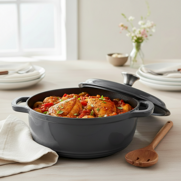 Cocotte en fonte Cookinglife - Poêle a braiser - Heritage Cast - 22 cm