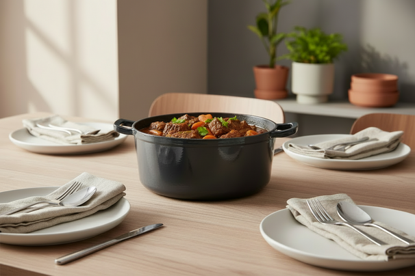 Cocotte en fonte Cookinglife - Faitout rond - Heritage Cast - 28 cm