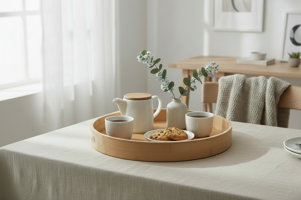Plateau Cookinglife - Plateau de service - en bambou - Ø 40 cm - 1 pièce