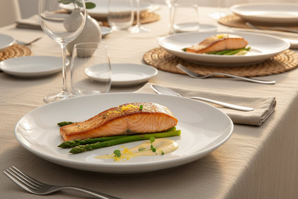 Ensemble d'assiettes Cookinglife - Coupe - Porcelaine - 27 cm - 4 pièces