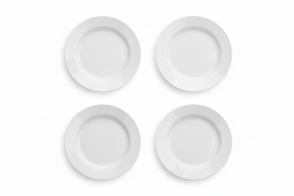 Set d'assiettes Cookinglife - Assiettes plates - Porcelaine - Ø 27 cm - 4 pièces