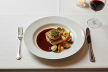 Set d'assiettes Cookinglife - Assiettes plates - Porcelaine - Ø 27 cm - 4 pièces