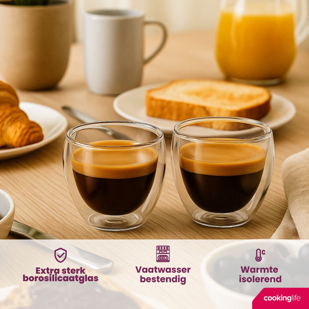 Verre à espresso Cookinglife double paroi 100 ml - 2 pièces