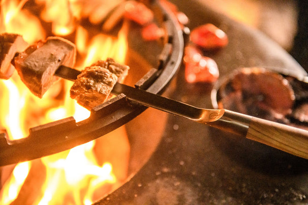 Brochette de barbecue Churrasco Forged - Bois d'olivier / Acier - V - forme - 60cm