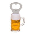 Ouvre-bouteille Cookinglife - a aimant - Chope - en inox et plastique - 9 cm