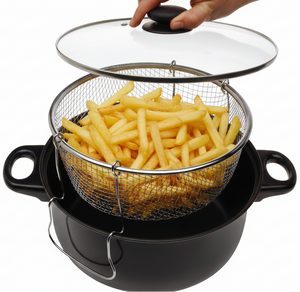 Poêle à frire Cookinglife - Panier de friture - en métal - 26 cm