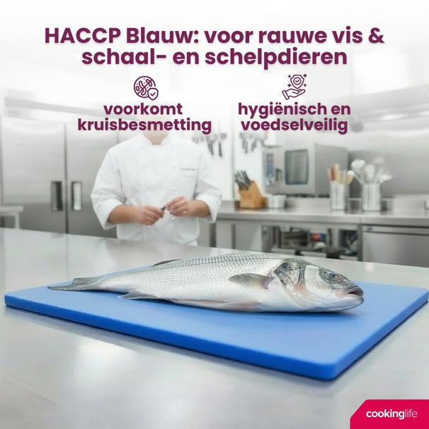 Planche à découper Cookinglife HACCP bleue 40 x 30 cm - pour le poisson