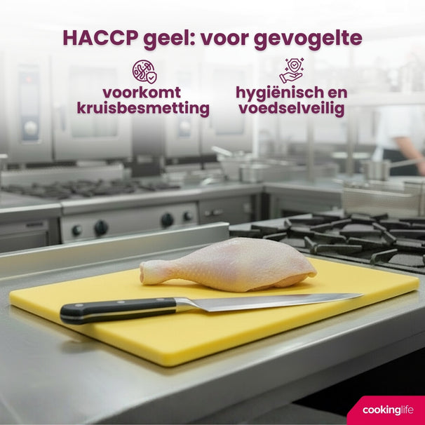 Planche à découper Cookinglife HACCP Jaune 40 x 30 cm - pour volaille