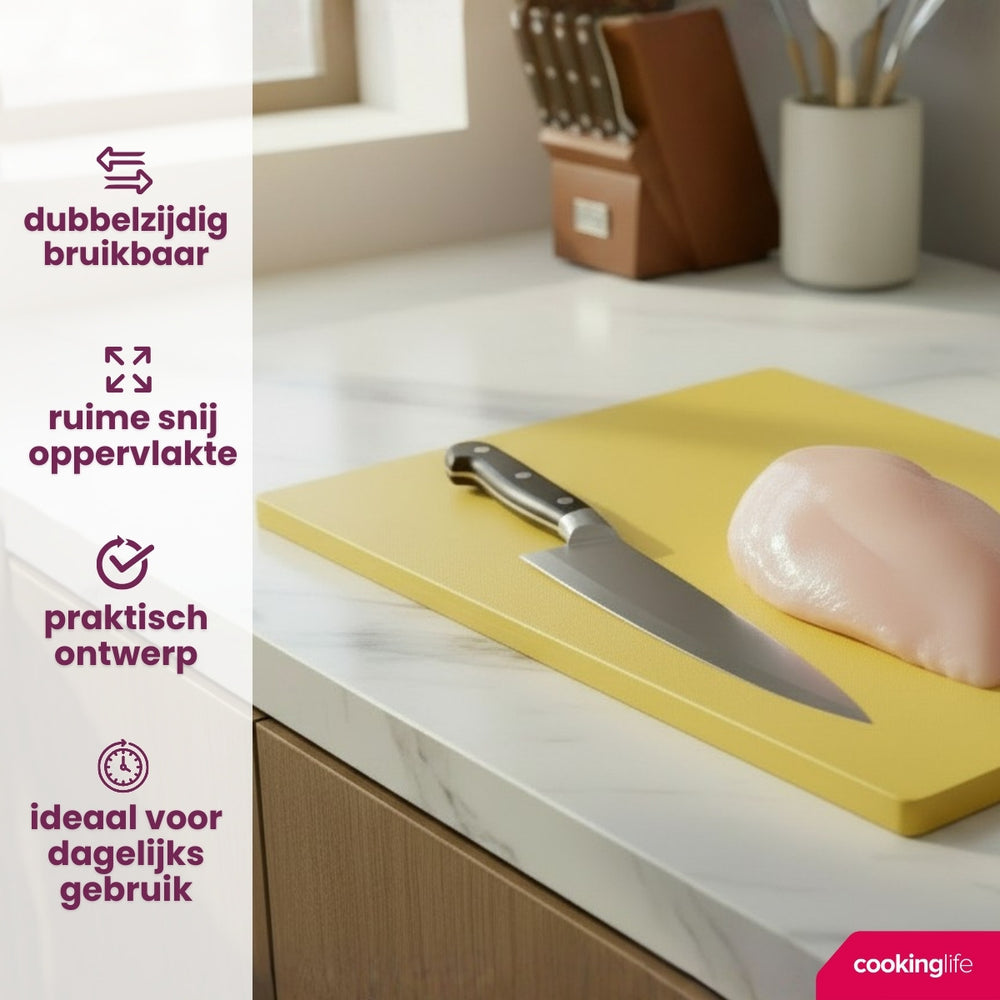 Planche à découper Cookinglife HACCP Jaune 40 x 30 cm - pour volaille