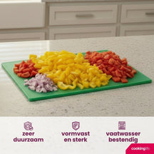 Planche à découper Cookinglife HACCP verte 40 x 30 cm - pour légumes et fruits