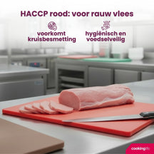 Planche à découper Cookinglife HACCP Rouge 40 x 30 cm - pour la viande
