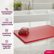 Planche à découper Cookinglife HACCP Rouge 40 x 30 cm - pour la viande