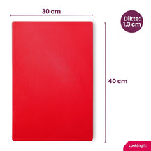 Planche à découper Cookinglife HACCP Rouge 40 x 30 cm - pour la viande