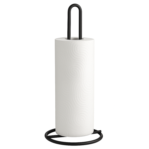 Cookinglife Porte-rouleau de cuisine Noir 32 cm