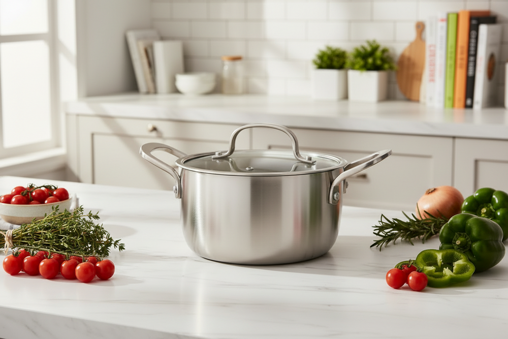 Cookinglife Kookpan met Glazen Deksel - RVS - ø 16 cm / 1.2 Liter