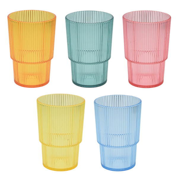 Longdrinkbekers Kunststof Stapelbaar - CampVibe - Outdoor - 475 ml - 4 Stuks - Cookinglife