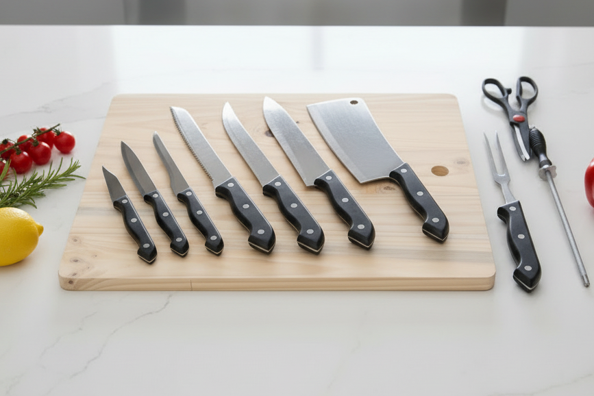 Set de couteaux Cookinglife - Couteaux de cuisine - 45x35cm - 11 pièces