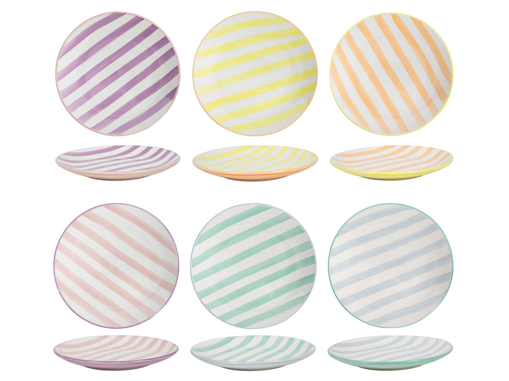 Assiettes à petit-déjeuner/à dessert Cookinglife, motif printanier, ø 19 cm - Lot de 6