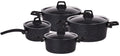 Batterie de casseroles 4 pièces Black Speckle - Aluminium - Casseroles ø 20, 22, 24 cm et casserole ø 18 cm - Compatible tous feux - Revêtement antiadhésif standard - Cookinglife