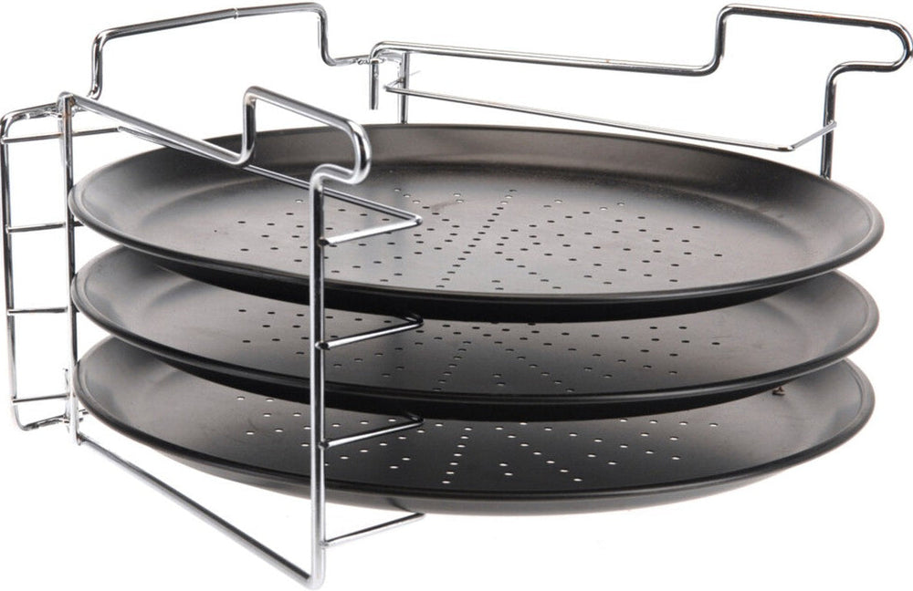 Pizza Bakplaat Ø 32 cm Metaal - Non Stick Set 4-delig - Cookinglife