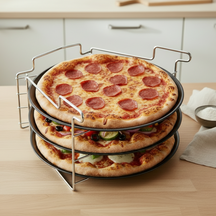 Pizza Bakplaat Ø 32 cm Metaal - Non Stick Set 4-delig - Cookinglife