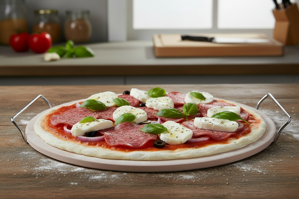 Pizzasteen Ø 33 cm - Knapperige Bodem voor Oven - Cookinglife