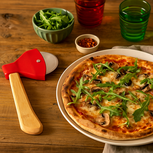 Cookinglife Coupe-pizza Hache à découper italienne