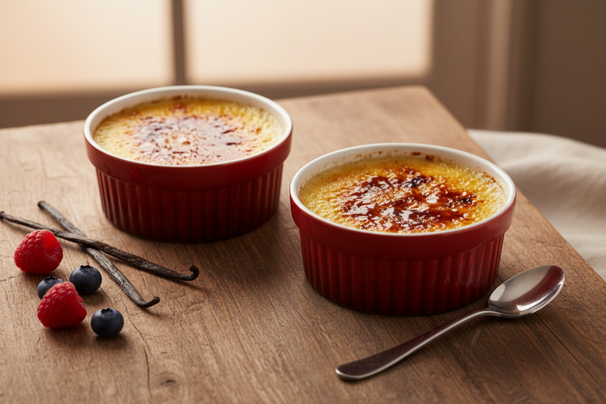 Ramequins Cookinglife / Plats à soufflé / Plats à crème brûlée - Rouge - Porcelaine - ø 11 cm - Lot de 2