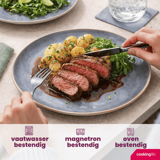 Ensemble d'assiettes plates Cookinglife - à dîner - Serene - Ø 28 cm - 4 pièces