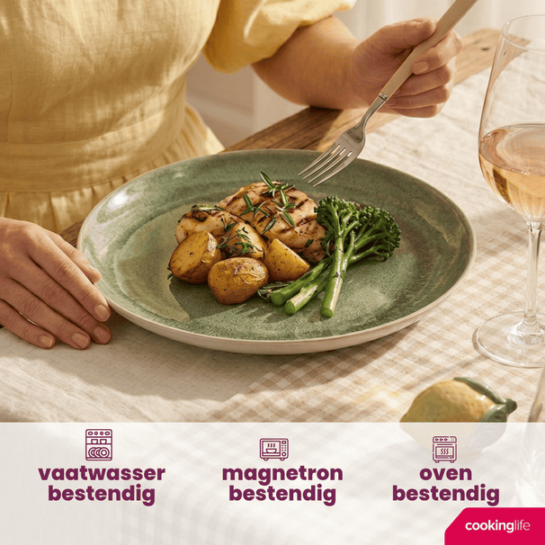 Ensemble d'assiettes Cookinglife - Assiettes plates - Serene - 28 cm - 4 pièces