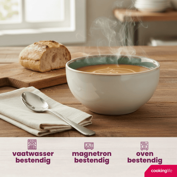 Bols à soupe Cookinglife Serene Green ø 14 cm - Faïence - 4 pieces