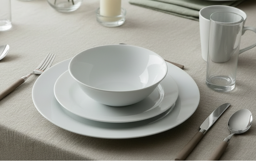 Set de vaisselle Cookinglife - Complet - en porcelaine - 4 personnes