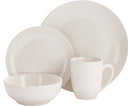 Set de vaisselle Cookinglife - En porcelaine - Blanc - 4 personnes - 16 pièces