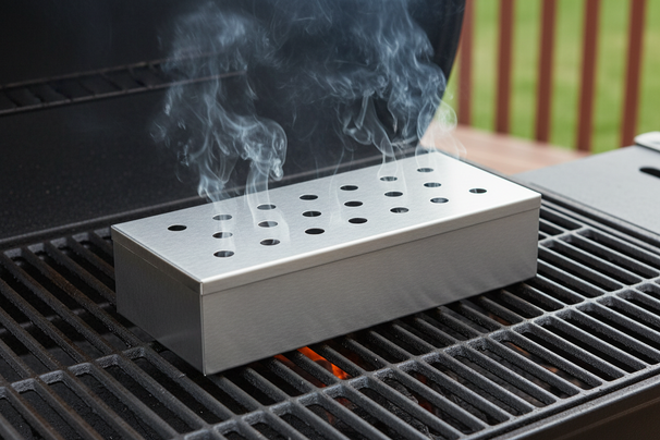 Smoker Box Fire & Flavour RVS 25 cm - Rookbox voor BBQ en Grill - Cookinglife