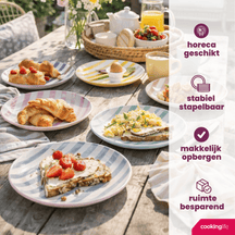 Set d'assiettes Cookinglife - Petit-déjeuner - Spring Vibes - 19 cm - 6 pièces