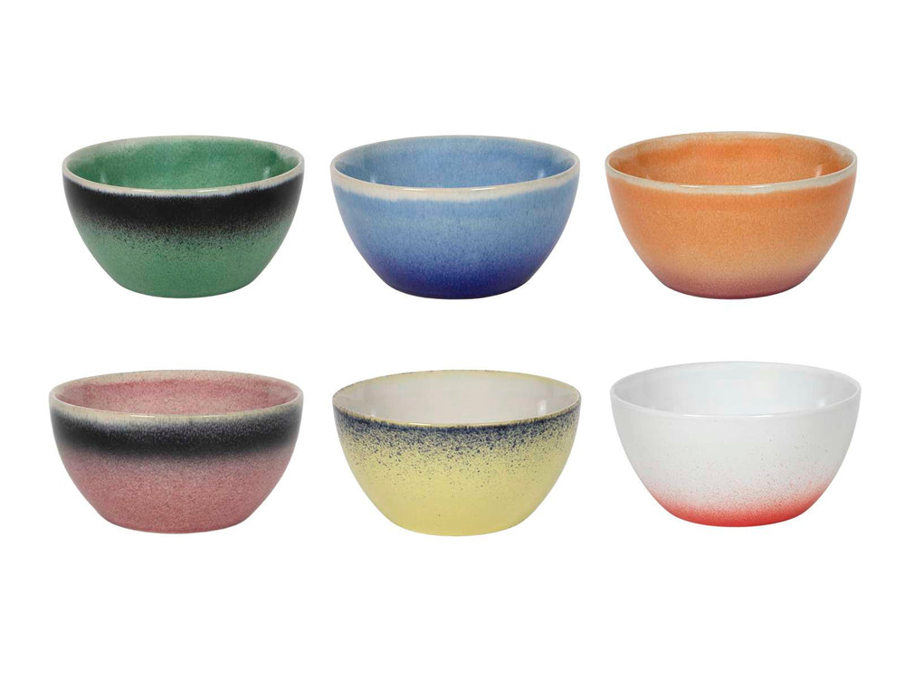 Service de vaisselle Studio Tavola Fire 18 pièces / 6 personnes - 6 assiettes à dîner, 6 assiettes à petit-déjeuner et 6 bols