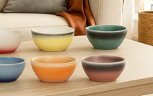 Service de vaisselle Studio Tavola Fire 18 pièces / 6 personnes - 6 assiettes à dîner, 6 assiettes à petit-déjeuner et 6 bols