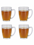 Set de verres à thé Cookinglife - Avec anse - En verre - 400 ml - 4 pièces