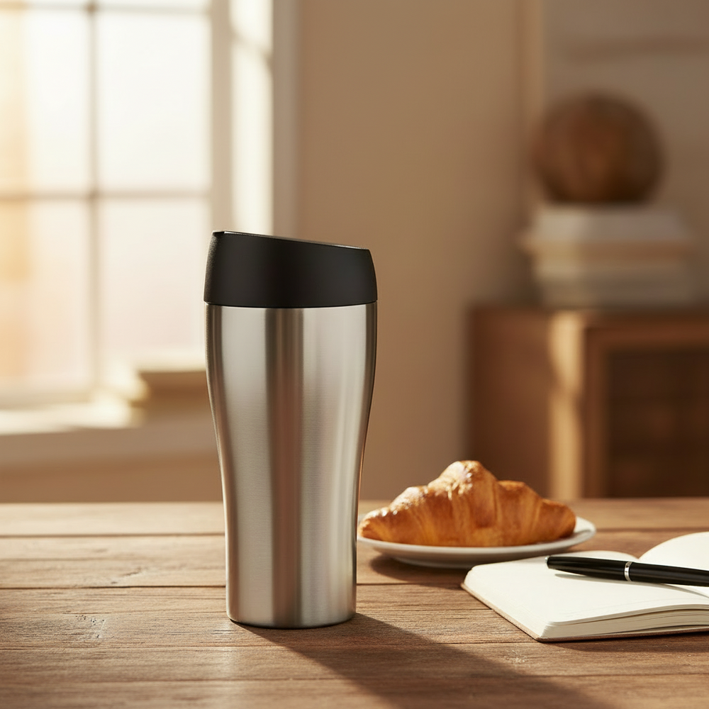 Thermos Cookinglife - Gobelet a emporter - en inox - 350 ml - Argent