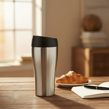 Thermos Cookinglife - Gobelet a emporter - en inox - 350 ml - Argent