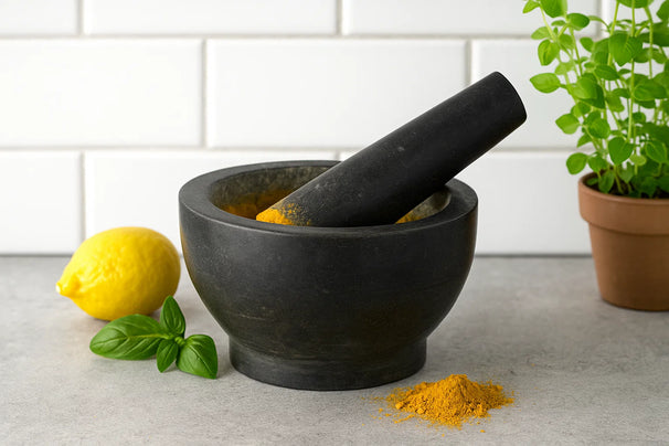 Mortier en Granit Imperial Kitchen - Noir - ø 18 cm